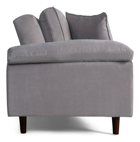 Sofá Cama Branson Makora Beehive De Velvet Color Gris