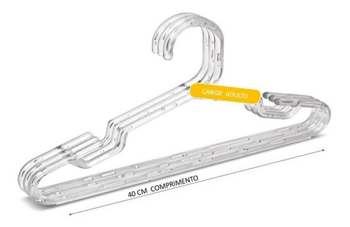 Cabide Acrilico Atacado Cavado 40 Cm 7,5 Mm 300 Unidades 