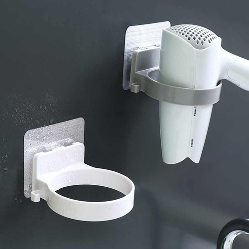 Imagen 4 de 9 de Soporte Autoadhesivo Pared Organizador Para Secador De Pelo