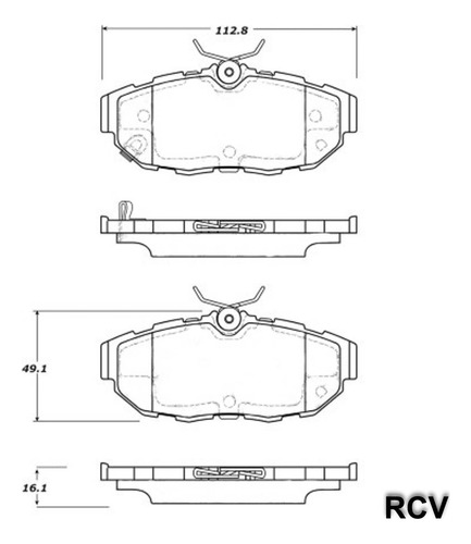 Balatas Disco  Trasera Para Ford Mustang  4.8l V8 2010