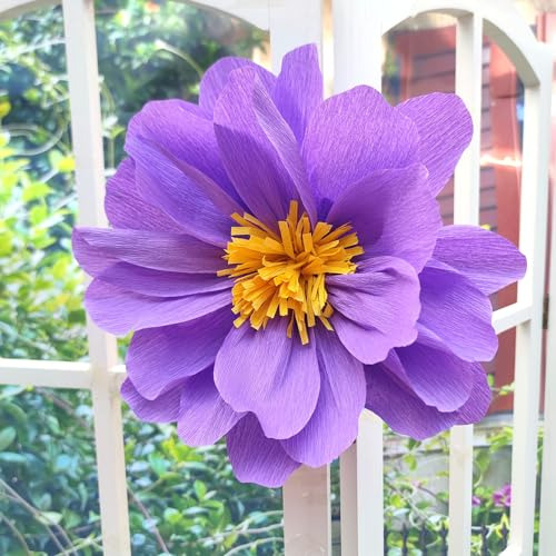 Flor De Papel Crepé Morado (12''-7'' Surtido) Para Fondo De