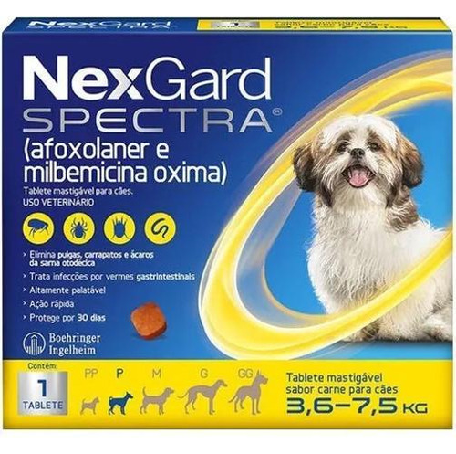 Antipulgas E Carrapatos Nexgard Spectra 3,6 A 7,5kg