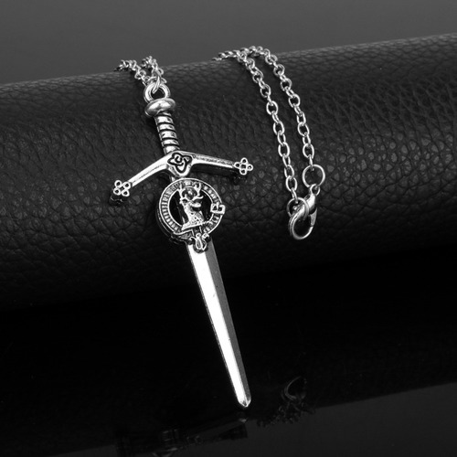 Collar Colgante Con Espada De Alce Estampada,regalo Precioso