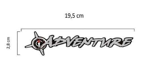 Emblema Adesivo Adventure Doblô / Strada - Pequeno