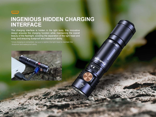 Imagen 6 de 9 de Linterna Llavero Led Fenix E05r Recargable 400 Lumens 64mts