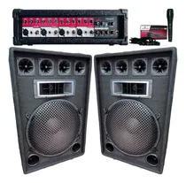 Comprar 2 Bafles 15 500w \u002F Consola Potenciada 9 Entradas 800w\u002F1mic