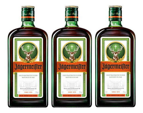 Licor Jagermeister 700ml 03 Unidades