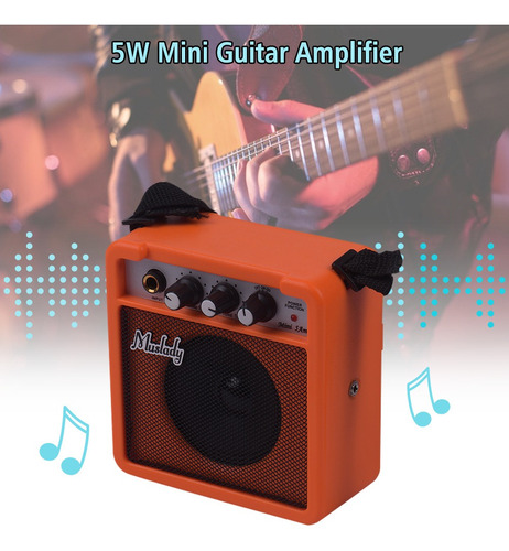 Mini Amplificador Muslady 5w Naranja Para Guitarra