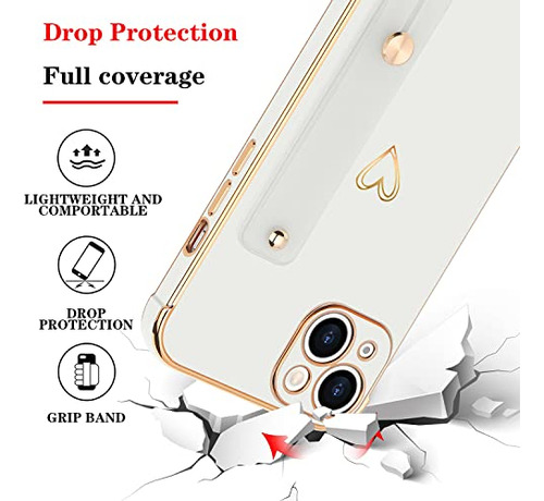 Funda Para iPhone 15 Blanco Plated Bumper