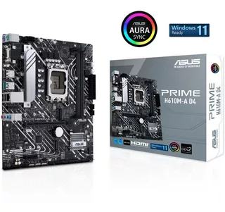 Tarjeta Madre Asus Prime H610m-e D4 Lga1700 Ddr4 Hdmi Glan