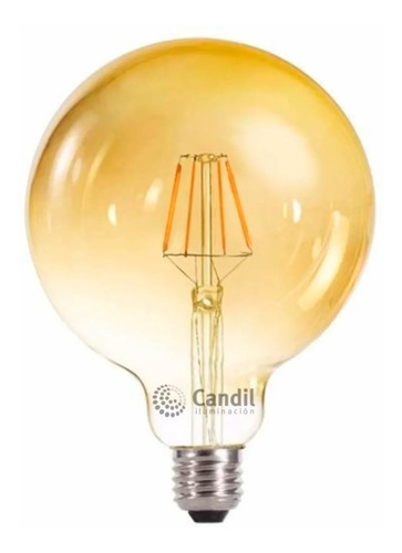 Imagen 1 de 4 de Lámpara Foco Globo Filamento Luz Led Vintage E27 Cálida Deco