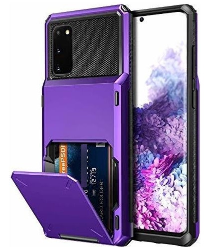 Funda Para Galaxy S20 Con Ranura Para Tarjetas Color Morado