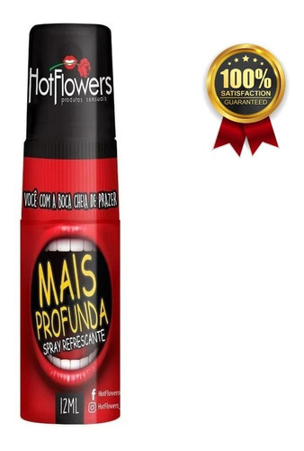 Spray Refrescante Oral Mais Profunda Hotflowers 12ml Sabor Sensual Neutro