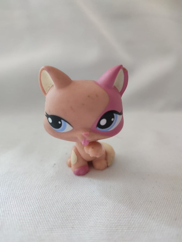 Gato Mancha Rosa Con Detalle  Littlest Pet Shop  Hasbro (Usado)