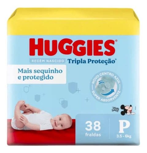 Fralda Inf Huggies Tripla Proteção Recém-nascido P 38 Un
