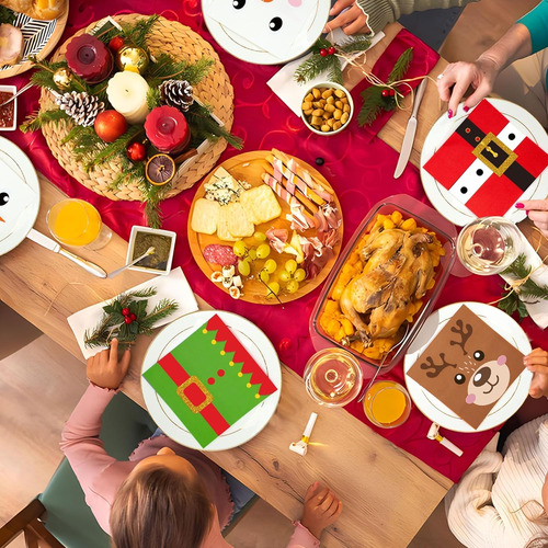 Servilletas De Cóctel De Navidad, Servilletas De Papel Desec