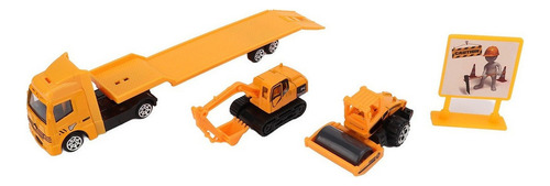 1:64 Trailer Trucks Toy 4pcs Mini Juego De Construcción De A