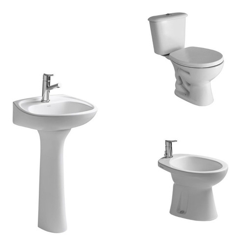 Combo Ferrum Deposito+inodoro+tapa+bidet+lavatorio 1 Ag Cts