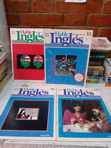 Paquete De Cuatro Tomos Curso Sarpe Hable Inglés Longman