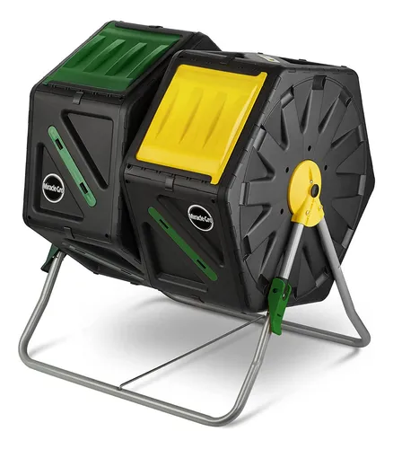 Vaso De Compost Para Riduos De Jardín, Máquina De Compostaje, Cámaras Dual De Acero Y Plástico, Contenedor De Compost Giratorio, Fabricante De Fertilizant - AliExprs, , large
