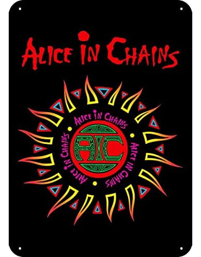 Music Alice In Chains Metal Tin Sign 8 X 12 Wall Decor