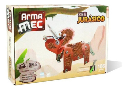 Bloques Para Niños Mecano Herramientas Dinosaurio Metal