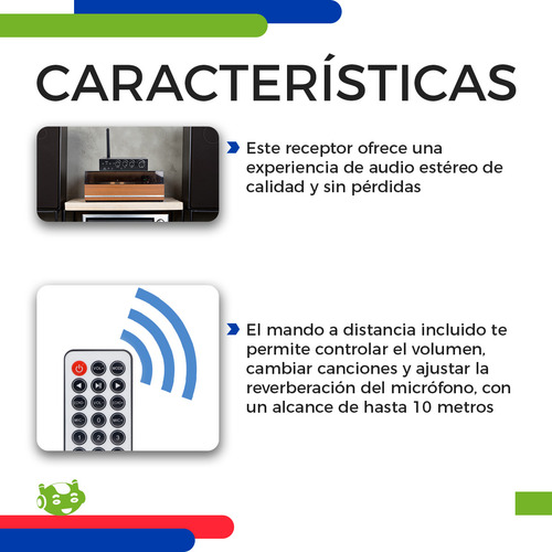 Convertidor Adaptador De Audio Digital A Analógico Slim Company AV.SZ.CON.205.4 Coaxial Óptico Receptor Bluetooth Con Control Color Negro
