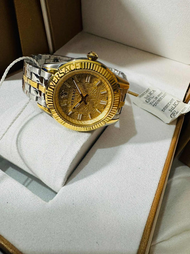 Belleza De Reloj Versace De Dama Dorado Dorado