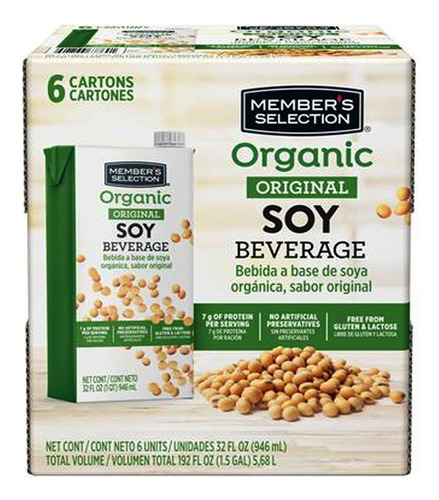 Bebida Leche De Soya Organica 946ml X 6 - mL a $14