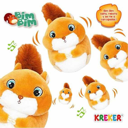 Imagen 5 de 7 de Bim Bim Peluche Ardilla Saltarina Rebota A Carcajadas Kreker