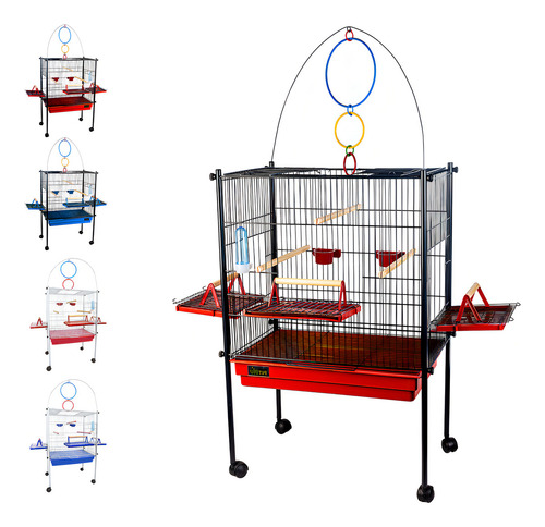 Viveiro Mega Calopsita Gaiola Grande Papagaio Periquito Casa Cor Branco/vermelho