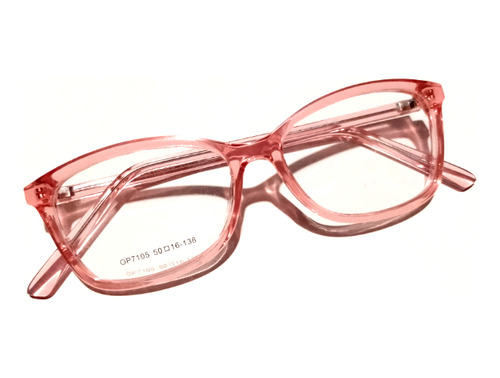 Lentes Gafas Armazones Anteojos Dama  7105 C 19 Rosa Agua