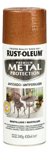 Pintura en Aerosol Rust Oleum Metal Protection Martillado Color Cobre 430 ml