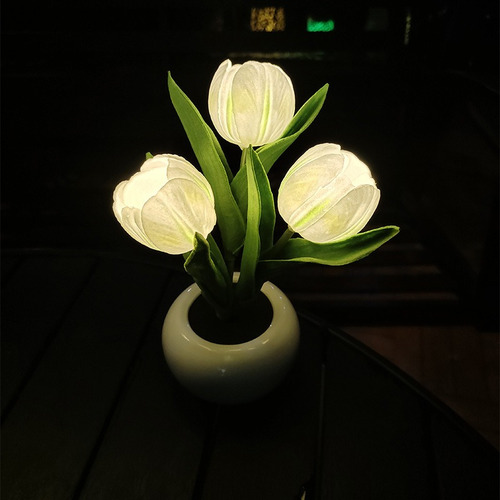 Imagen 4 de 10 de Tulip Flower Light Lámpara De Maceta De Tulipán De Simulació