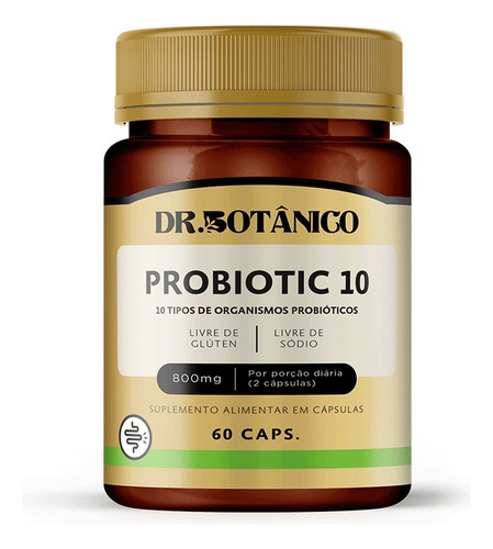 Probiotic 10 800mg 60 Cápsulas Dr. Botânico Kit Com 2 Un