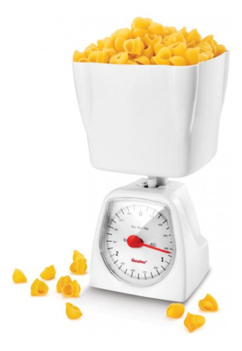 Bascula De Cosina 3 Kg Blanca Manual Libra Gramos Nutricion