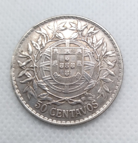 Moneda Portuguesa En Plata  1916