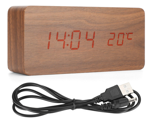 Reloj Despertador Digital Electrónico Usb Con Control De Son