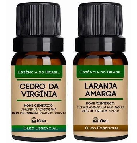 Kit 2 Óleos Essenciais 10ml Cedro Virgínia + Laranja Amarga