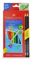 Comprar Lapices 12 Colores Triangular + 2 Grafito Faber Castell