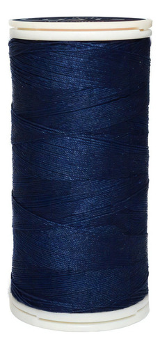 Caja 12 Pzas Hilo Coats Poliéster Liso 3 Cabos Fibra Corta Color T6980-0902 Azul Marino