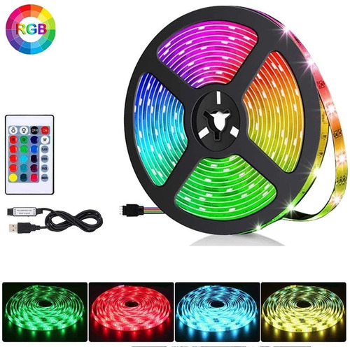 Tira Luces Led Rgb 5050 Usb 2 M Decoracion Gamer Tv Pc Strip