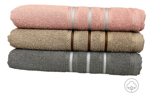 Toalhas De Banho - Kit 3 Unid 70x130cm- Super Macias - Cores