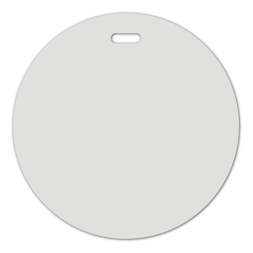Tag Identificador Acrílico Transparente Circular 10pz 9cm