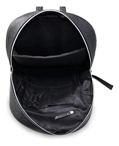 18 Mochila Para Computadora Portátil De Cuero Genuino Negro