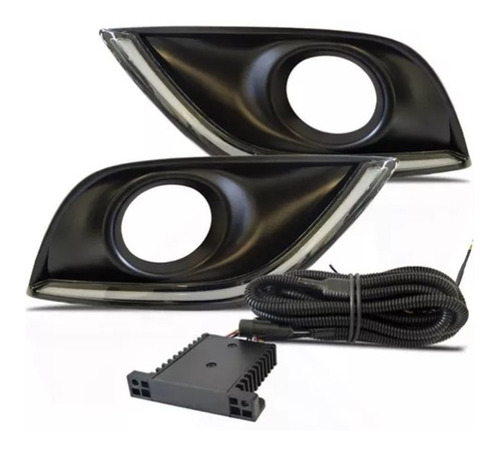 Kit Farol Milha Neblina Versa 2015 À 2020 Led Drl + Kit Led