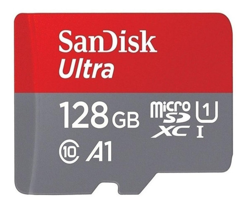 Tarjeta De Memoria Sandisk  Microsd 128gb Adaptador 100 Mb/s