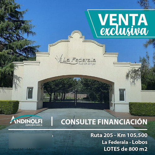 Lote En La Fedérala Club De Campo - Lobos