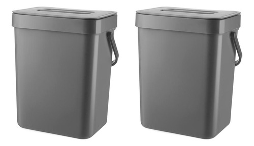 Set 2 Botes De Basura Cocina Baño Oficina 3 L Colgante Eko