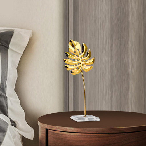 2 Decoración Elegante Con Hojas De Metal Para Un 2 Piezas